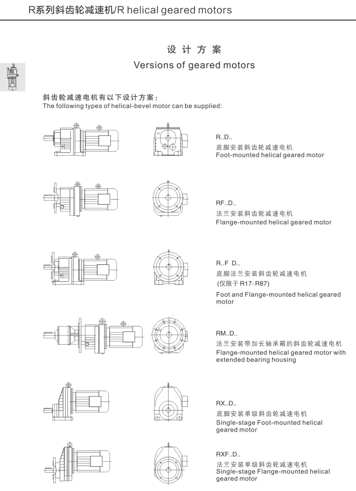 R系列斜齿轮减速机设计方案