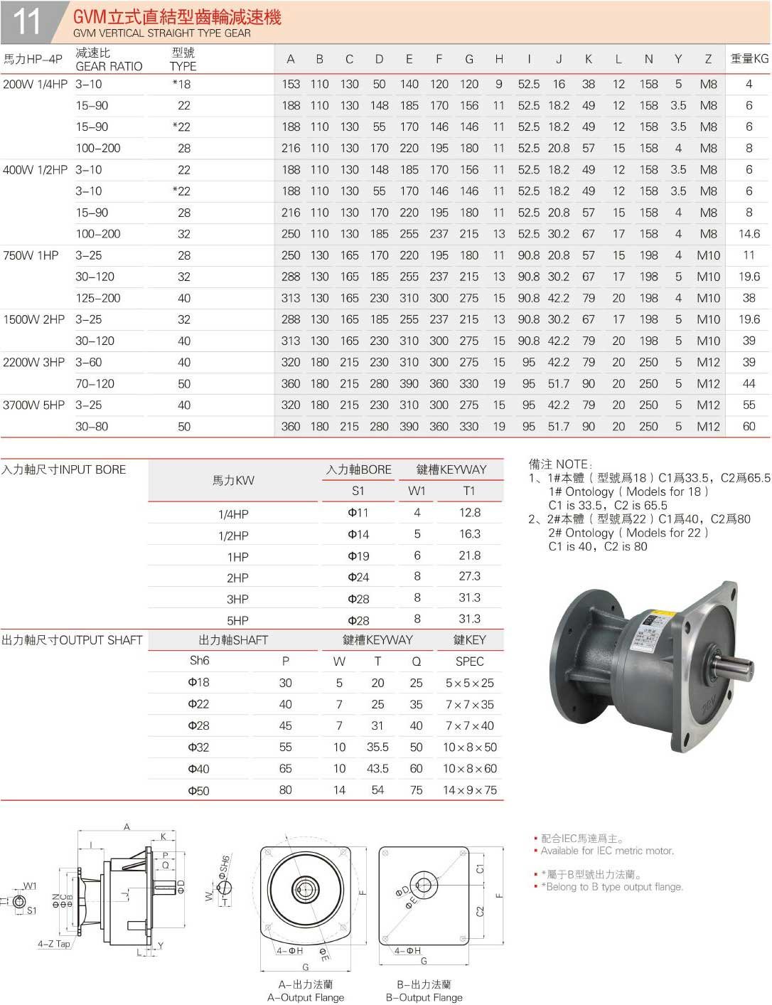 GVM Vertical Straight Type Gear