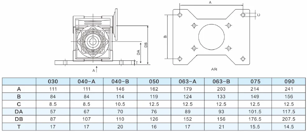 NMRV+NMRV Base Plate